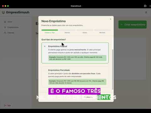 Criando Seu Primeiro Empréstimo